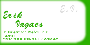 erik vagacs business card